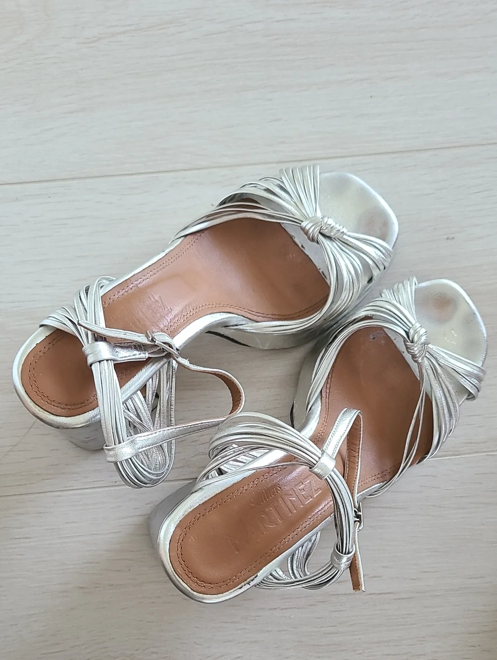 Silver Platform Heels - Soulier Martinez - Hand Made In Spain